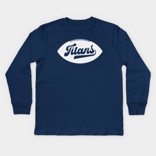 Retro Titans Football Kids Long Sleeve T-Shirt